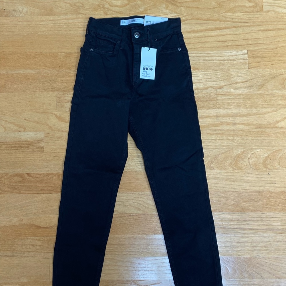 TOPSHOP moto /petite Jamie high waist ankle grazer